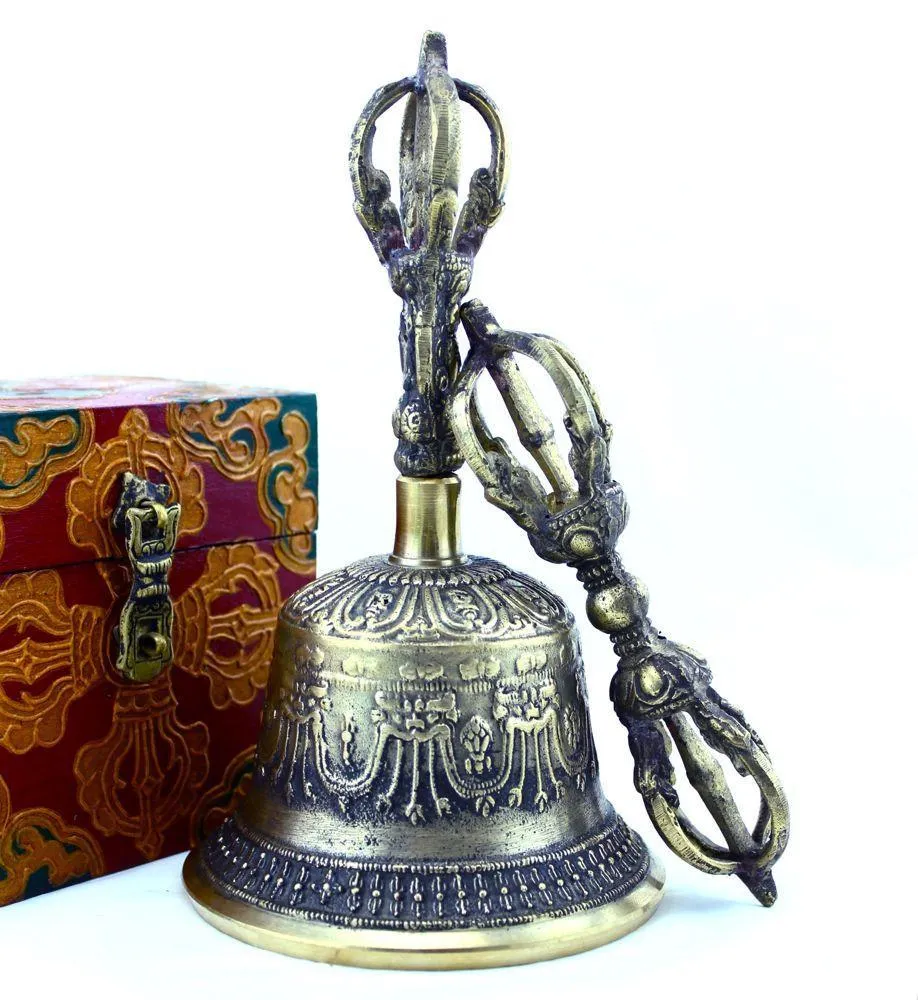 Campana y Dorje de 8 pulgadas Prajwol /NepaCrafts