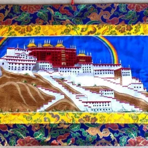 Colgante de pared bordado mano Potala Prajwol /NepaCrafts