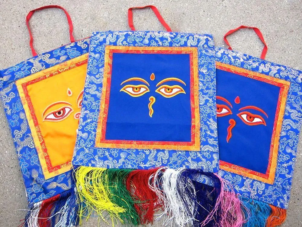 Colgante de pared con ojo de Buda Prajwol /NepaCrafts