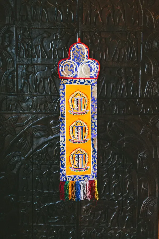 Colgante de pared de energí Kalachakra Prajwol /NepaCrafts
