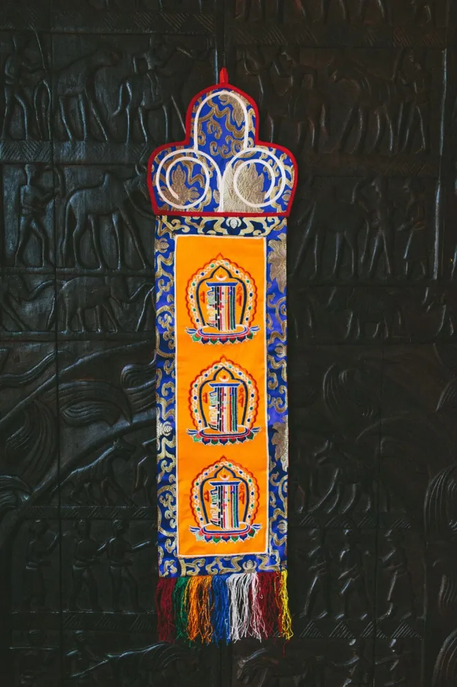 Colgante de pared de energí Kalachakra Prajwol /NepaCrafts