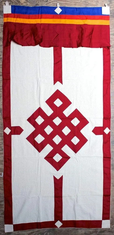 Cortina de puerta de algodón grueso Prajwol /NepaCrafts