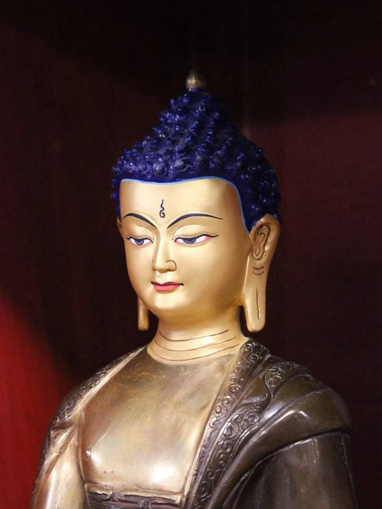 Estatua de bronce Shakyamuni de 13 pulgadas Prajwol /NepaCrafts