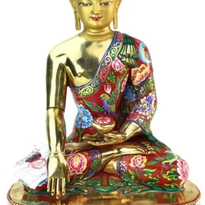 Estatua de Shakyamuni pintada mano, única en su tipo, de 8,5 pulgadas Prajwol /NepaCrafts