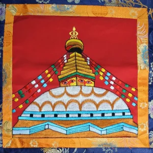 Gran Stupa Boudhanath bordado pared colgante Prajwol /NepaCrafts