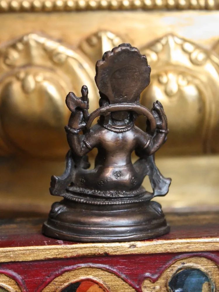 Pequeñ estatua de bronce de Ganesh Prajwol /NepaCrafts