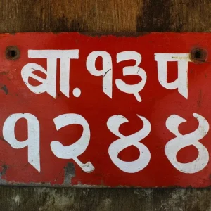 Placa de matrícula nepalí 9" x 5,5" Prajwol /NepaCrafts