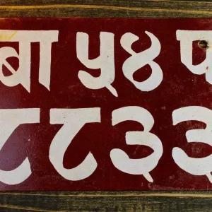 Placa de matrícula nepalí 7 3/4" x 5" Prajwol /NepaCrafts