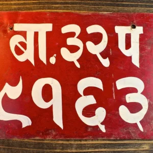 Placa de matrícula nepalí 7,75" x 5,75" Prajwol /NepaCrafts