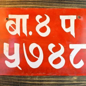 Placa de matrícula nepalí 8,25" x 6" Prajwol /NepaCrafts
