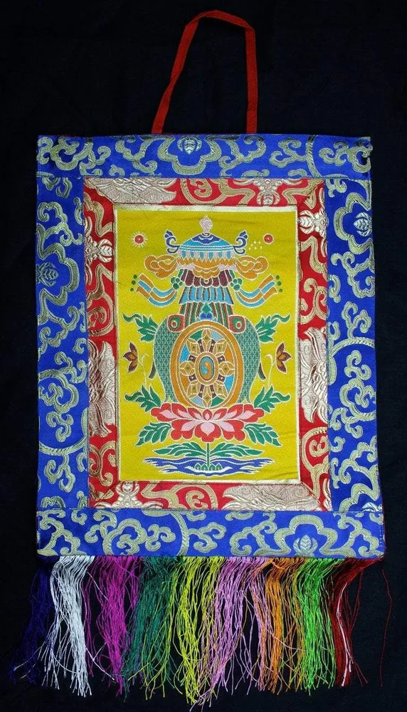 Símbolo auspicioso Tashi Tagge pared colgante Prajwol /NepaCrafts
