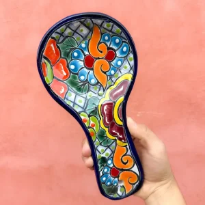 PREVENTA Cuchara reposa-cucharas de Talavera colorida (SE ENVÍ EN APROX. 6-12 SEMANAS)