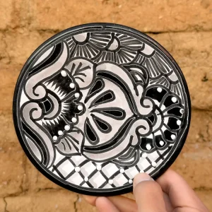 PRE-VENTA Plato de Postre Talavera Negro (ENVÍO EN APROX. 6-12 SEMANAS)