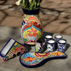 PREVENTA Set de Talavera Colorida "Mi Casita" (SE ENVÍ EN APROX. 6-12 SEMANAS)