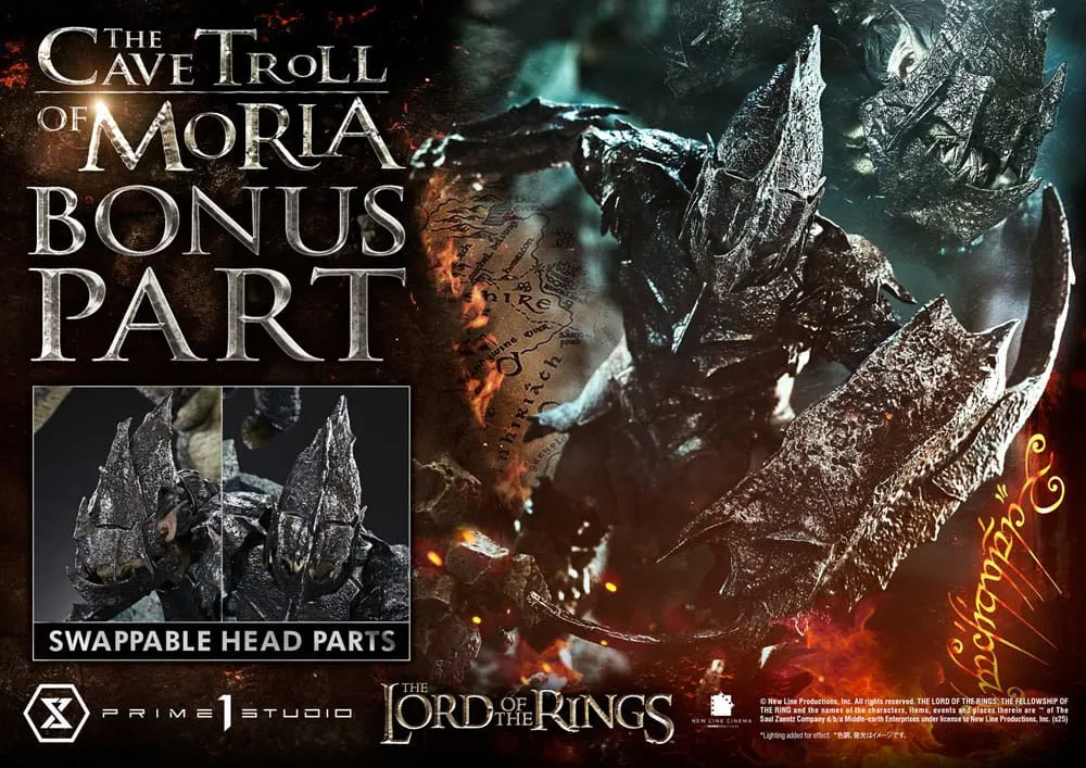 El Señor de los Anillos Estatua Premium Masterline Series 1/6 Cave Troll Moria Bonus Version 91 cm Prime 1 Studio