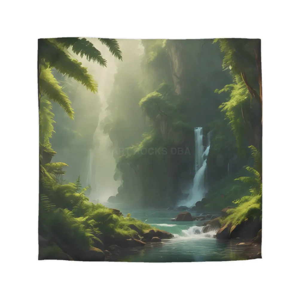 Funda nórdica de microfibra Serene Fern Nature | Decoración boho para dormitorio, ropa de cama ecológica, textil relajante...