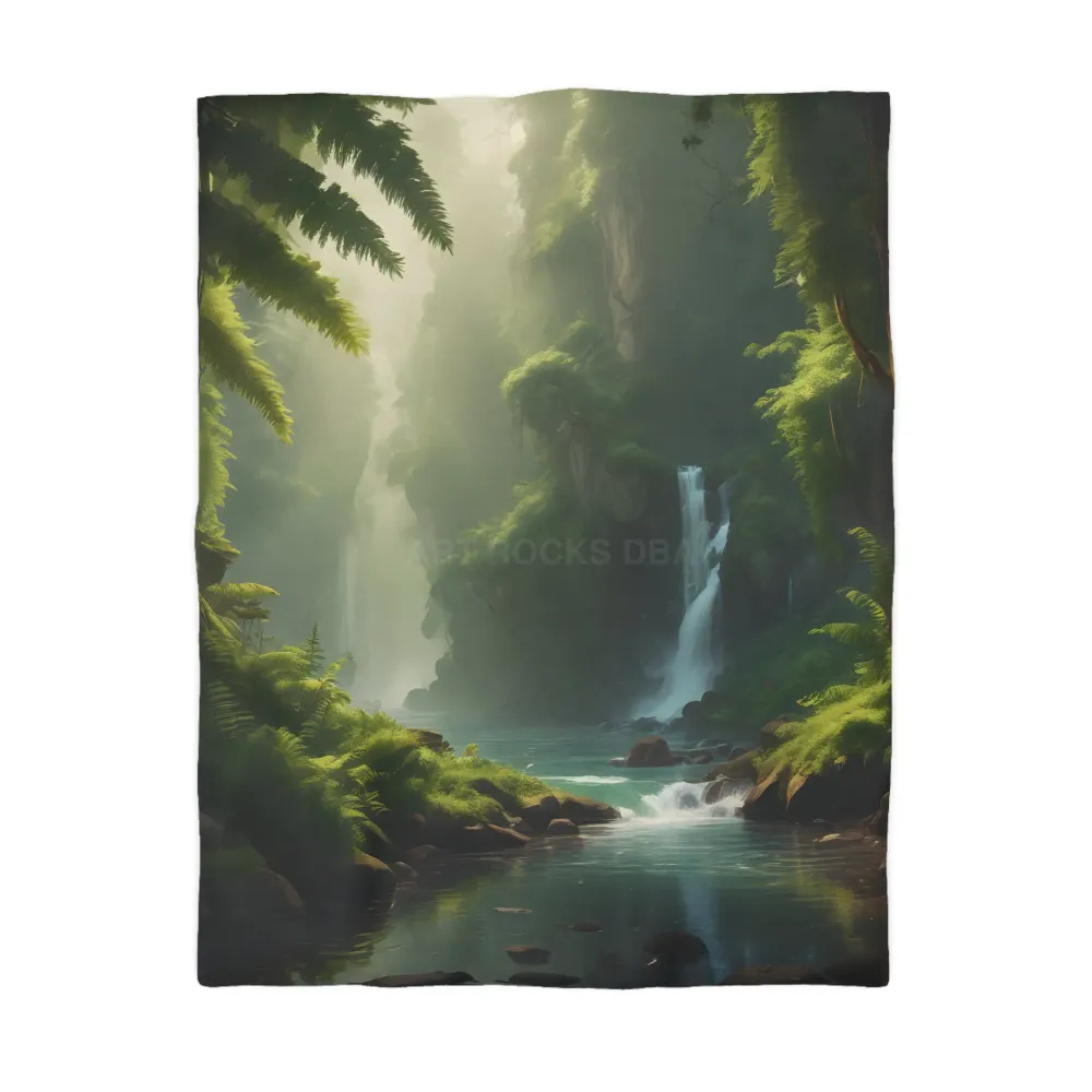Funda nórdica de microfibra Serene Fern Nature | Decoración boho para dormitorio, ropa de cama ecológica, textil relajante...
