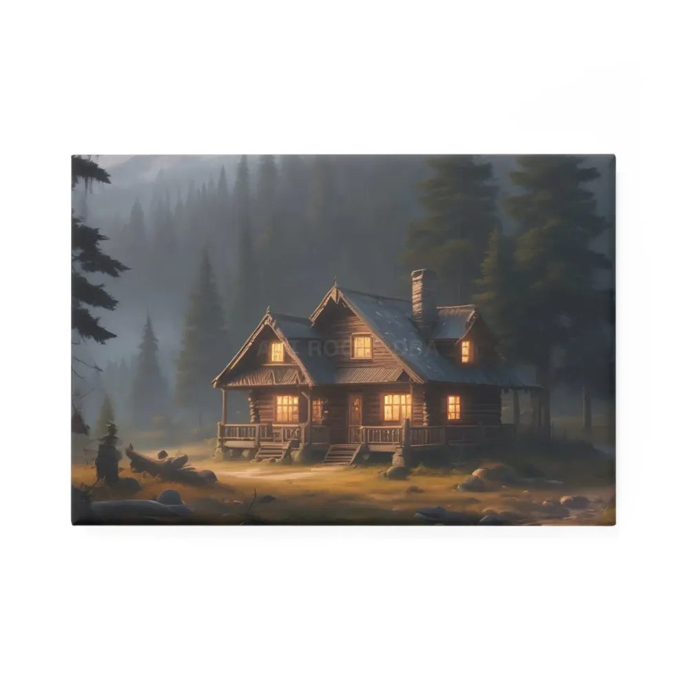 Imán de cabañ acogedora, decoración rústica para el hogar, imán para nevera, regalo para amantes de la naturaleza, ambient...