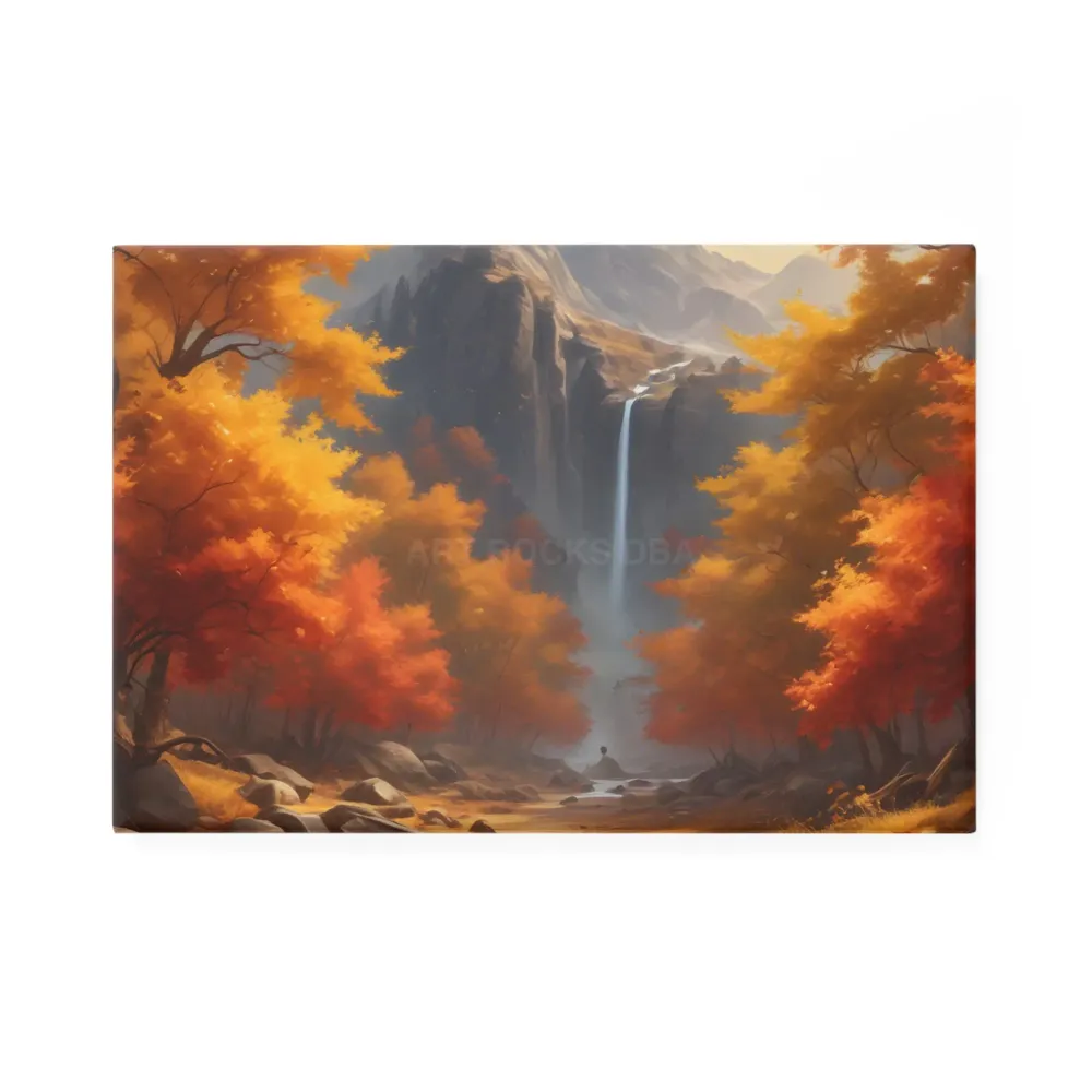 Imán con diseño de paisaje otoñal, decoración de otoño, imán para nevera, regalo para el hogar dulce hogar, imán artístico...
