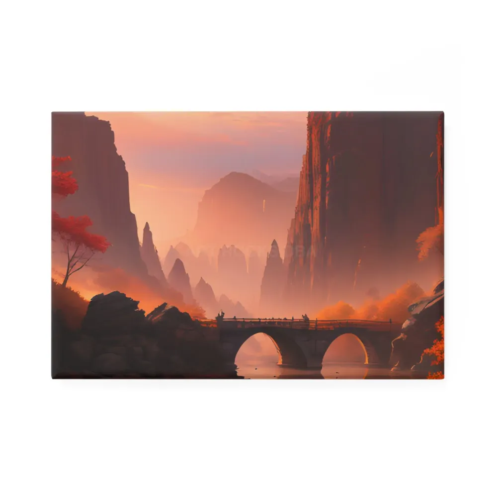 Imán de paisaje sereno, perfecto para decoración del hogar, regalos, arte para la nevera, decoración inspiradora, regalos...