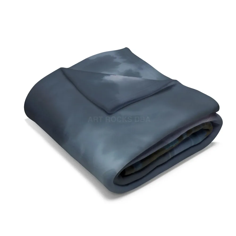 Manta polar con paisaje de tormenta eléctrica sobre un lago, manta acogedora, ideal para regalar, decoración de sala de es...