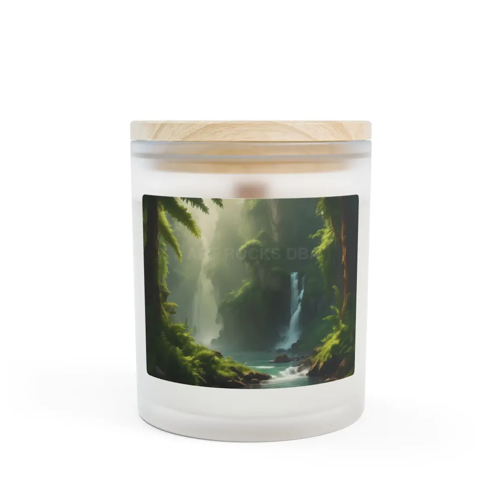 Vela perfumada "Cascada del Bosque" — Vela de soja de vidrio esmerilado de 325 ml Printify