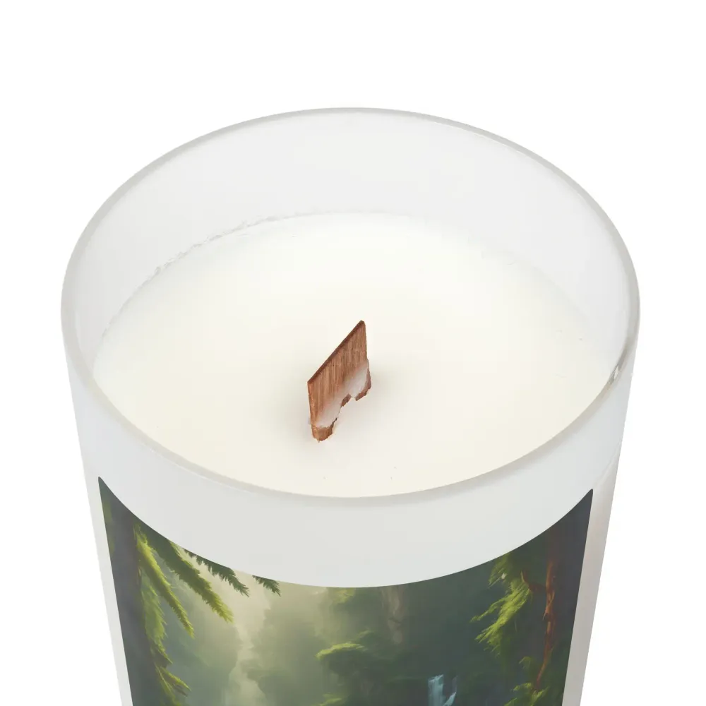 Vela perfumada "Cascada del Bosque" — Vela de soja de vidrio esmerilado de 325 ml Printify