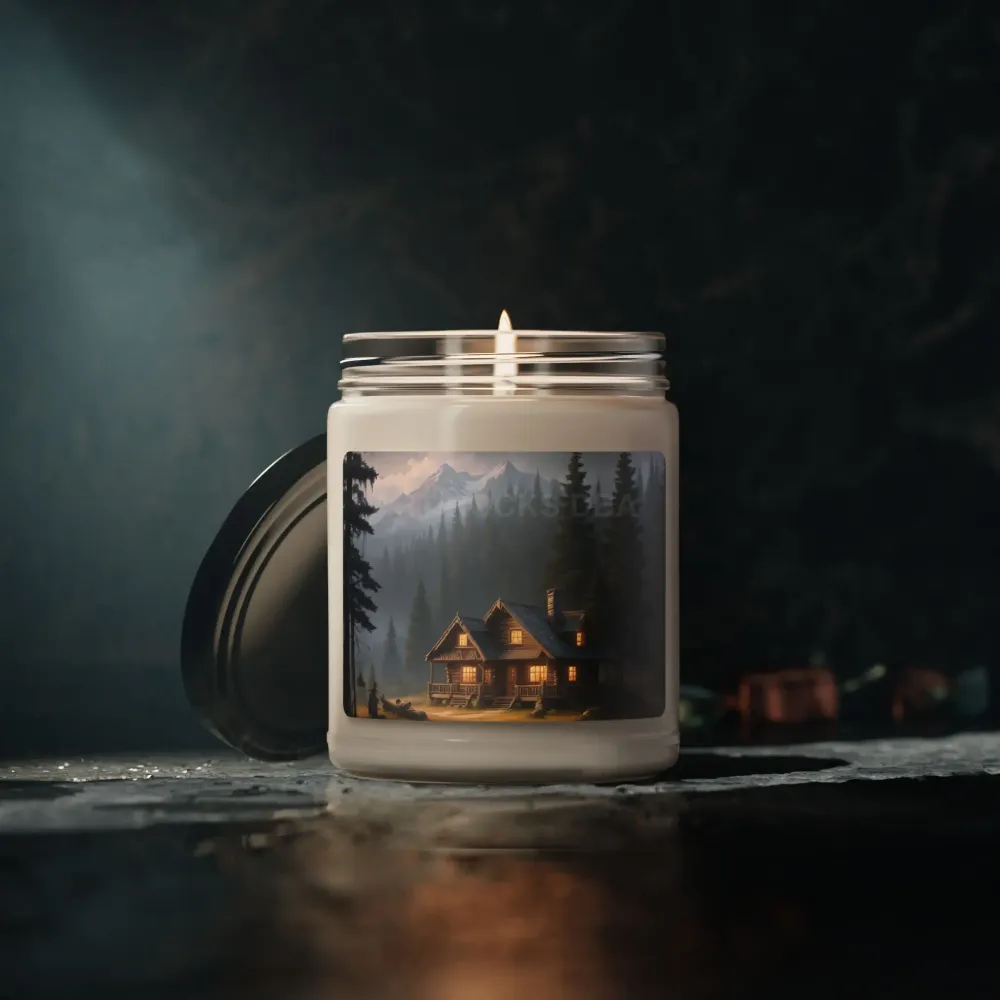 Vela de soja perfumada con aroma cabañ de montañ | Aromaterapia, decoración del hogar, regalo para ella, relajación, decor...