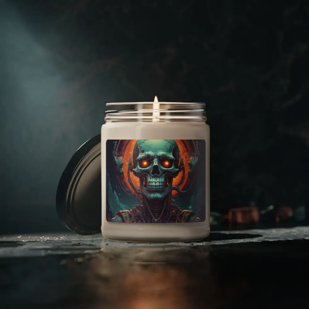 Vela de soja perfumada con calavera gótica, decoración de Halloween, fragancia única para el hogar, vela artística, regalo...