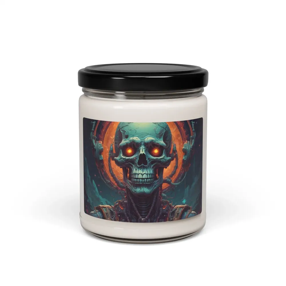 Vela de soja perfumada con calavera gótica, decoración de Halloween, fragancia única para el hogar, vela artística, regalo...