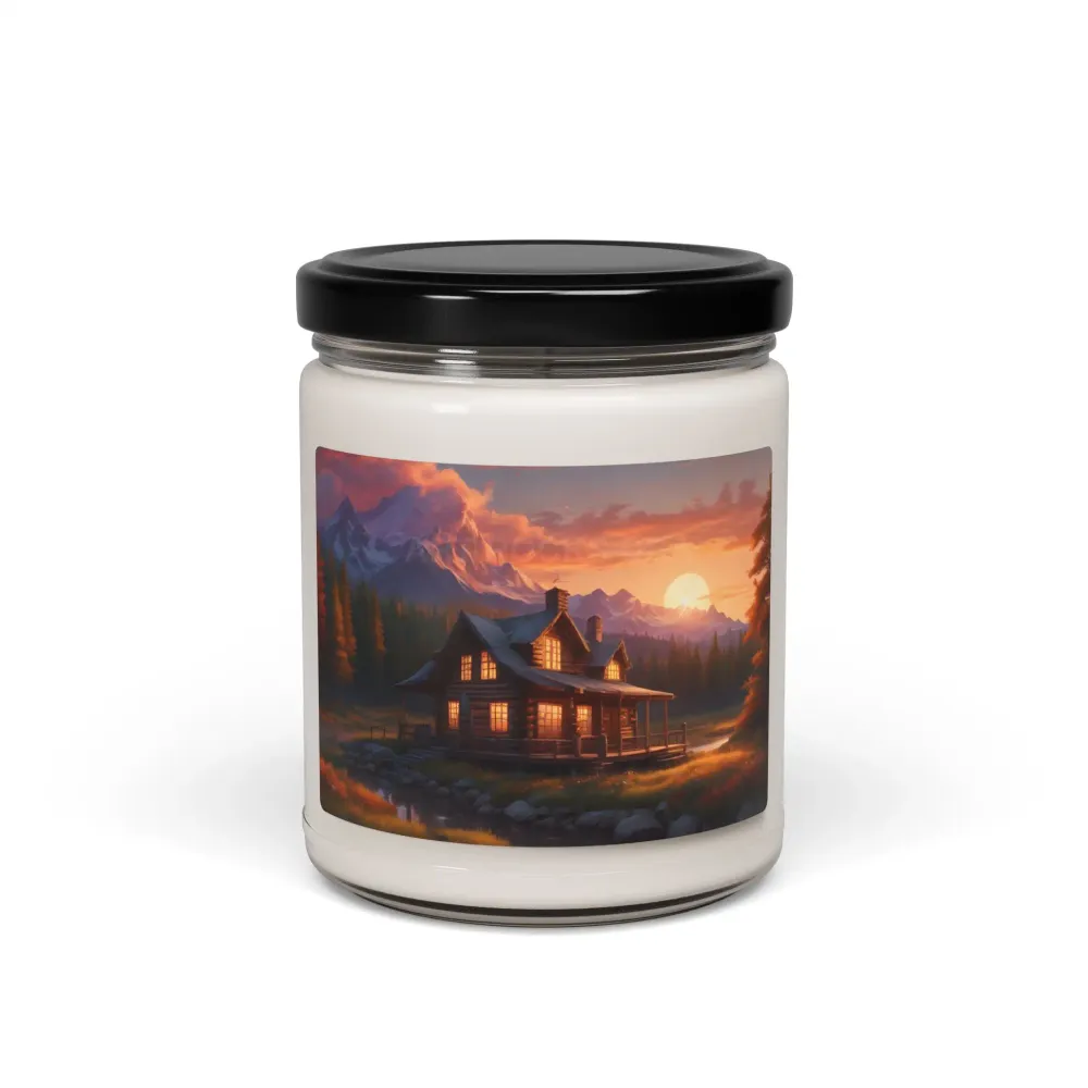 Vela de soja perfumada "Escapada la cabañ de montañ" | Decoración relajante para el hogar, regalos para ella, inspiración...