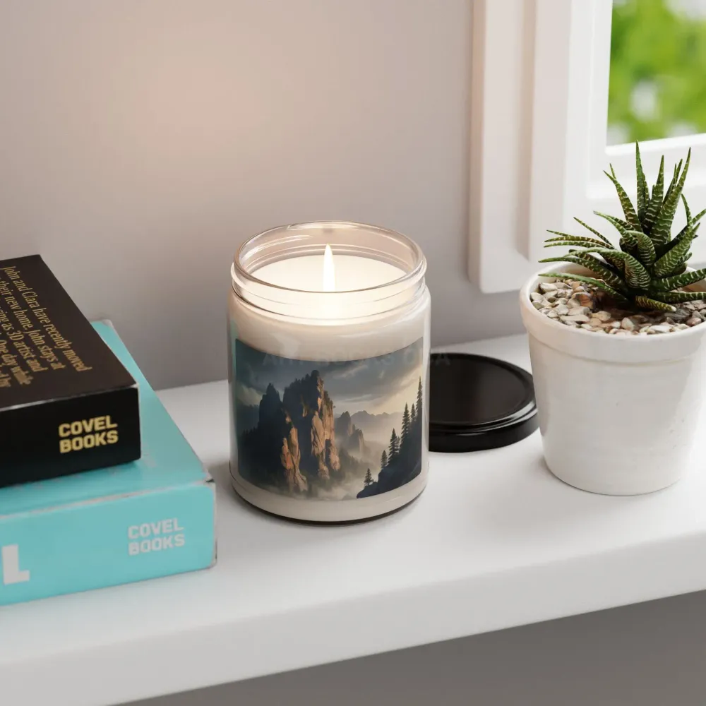 Vela de soja perfumada Mountain Mist | Aromaterapia, ecológica, decoración para el hogar, regalo para amantes de la natura...