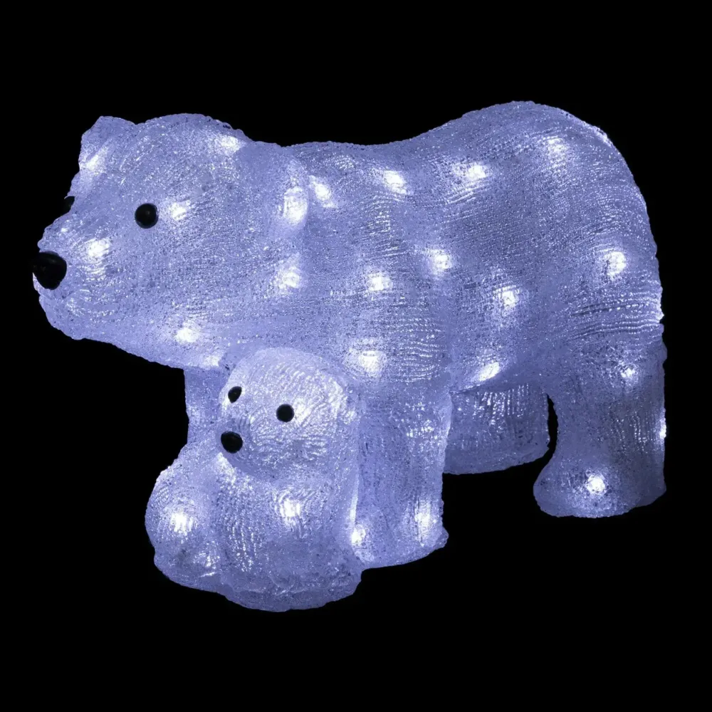 Figura Luminosa Solar "LARS" de Osos Polares - 60 LEDs para Exterior PROnavidad.com