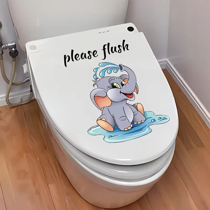 Un Adhesivo de Pared de Elefante para Decoración de Inodoro Quierox - Tienda Online