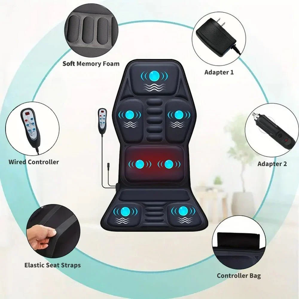 Cojín de relajación con calefacción vibratoria Quierox - Tienda Online