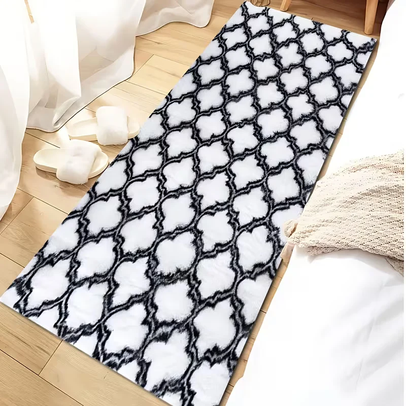 Felpudo para Puerta Interior con Patrón Geométrico, Hecho de Terciopelo Suave y Cómodo Quierox - Tienda Online