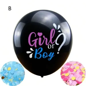 Globos para revelar el género, fiesta de revelación de género, 2 confeti rosa y azul Quierox - Tienda Online