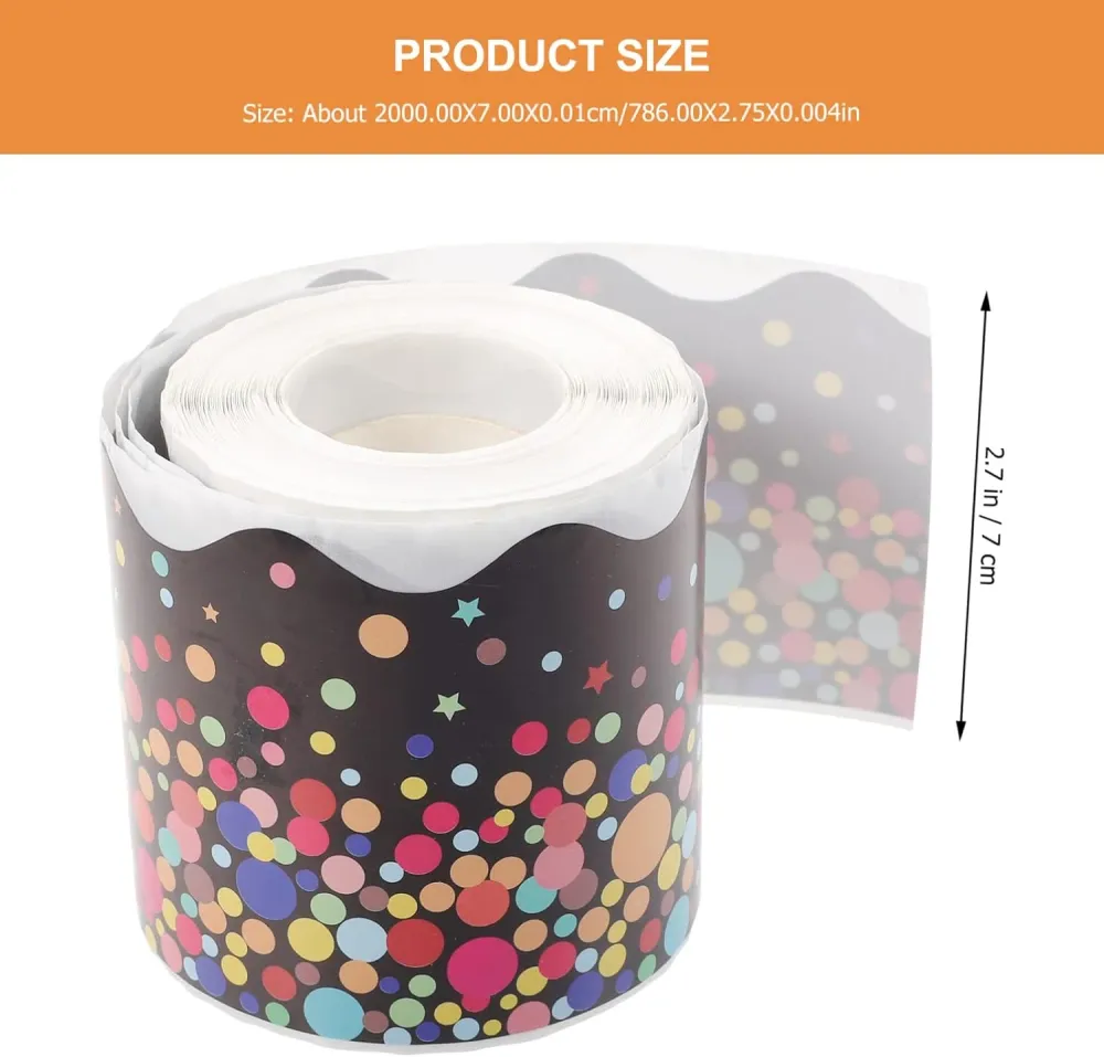 1 rollo de calcomanías de borde ondulado, Quierox - Tienda Online