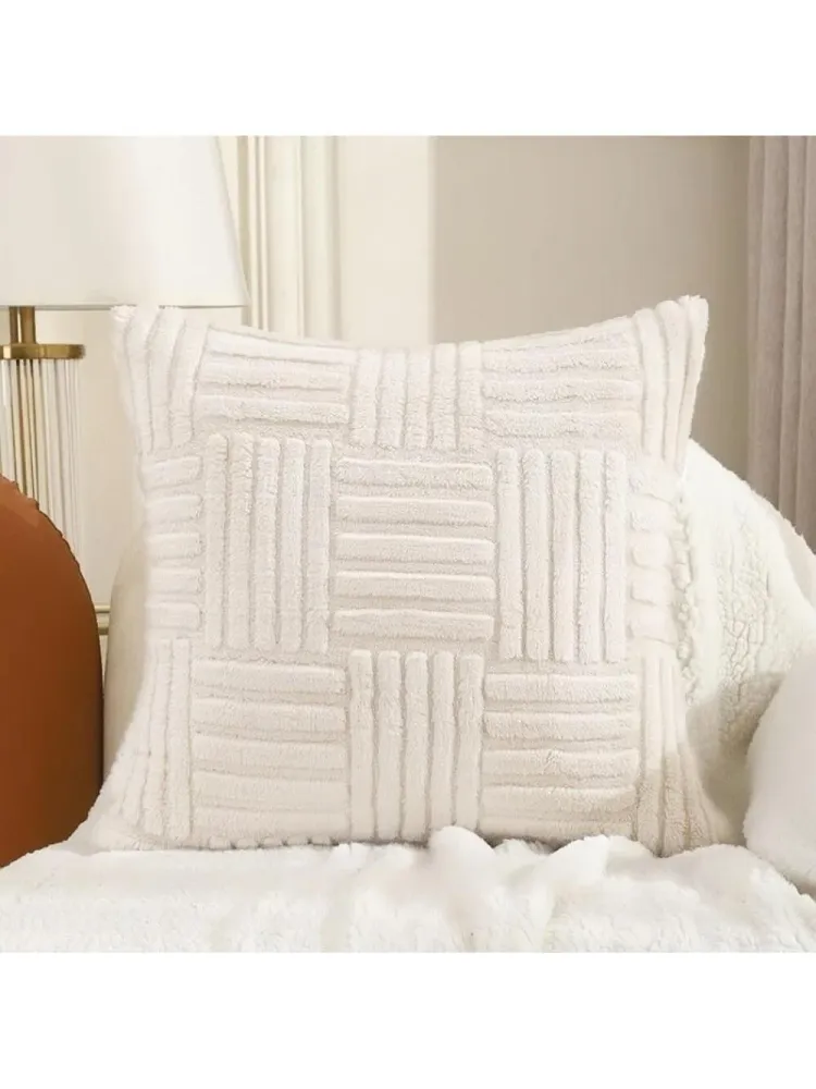 SHEIN 1 funda de cojín de felpa súper suave Quierox - Tienda Online