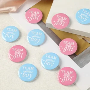 Shein 10 pines para revelar el género del bebé, insignias con diseño de bigote o lazo Quierox - Tienda Online