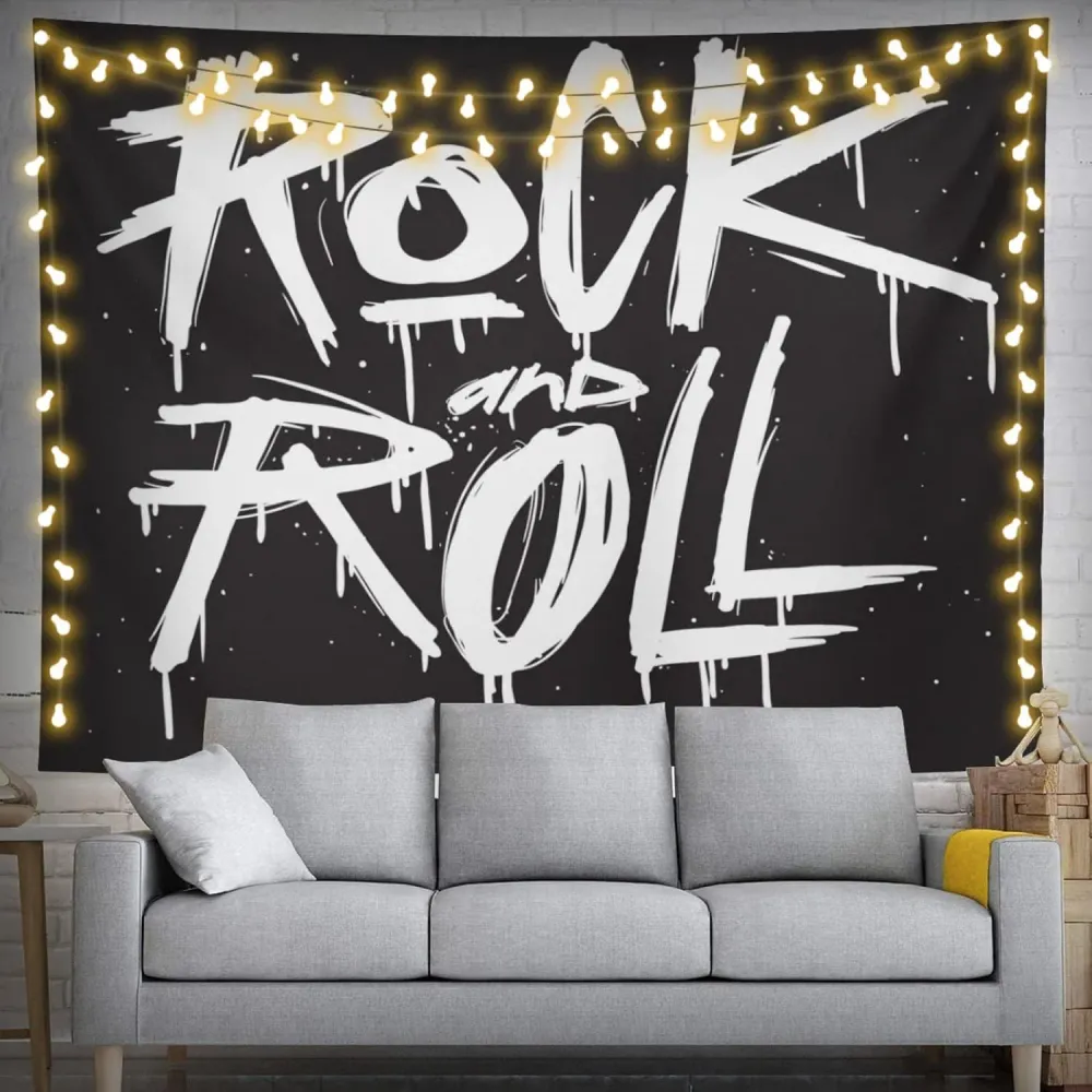 Tapiz de rock and roll feelacle de 152 x 101 cm, ideal para colgar en la pared Quierox - Tienda Online