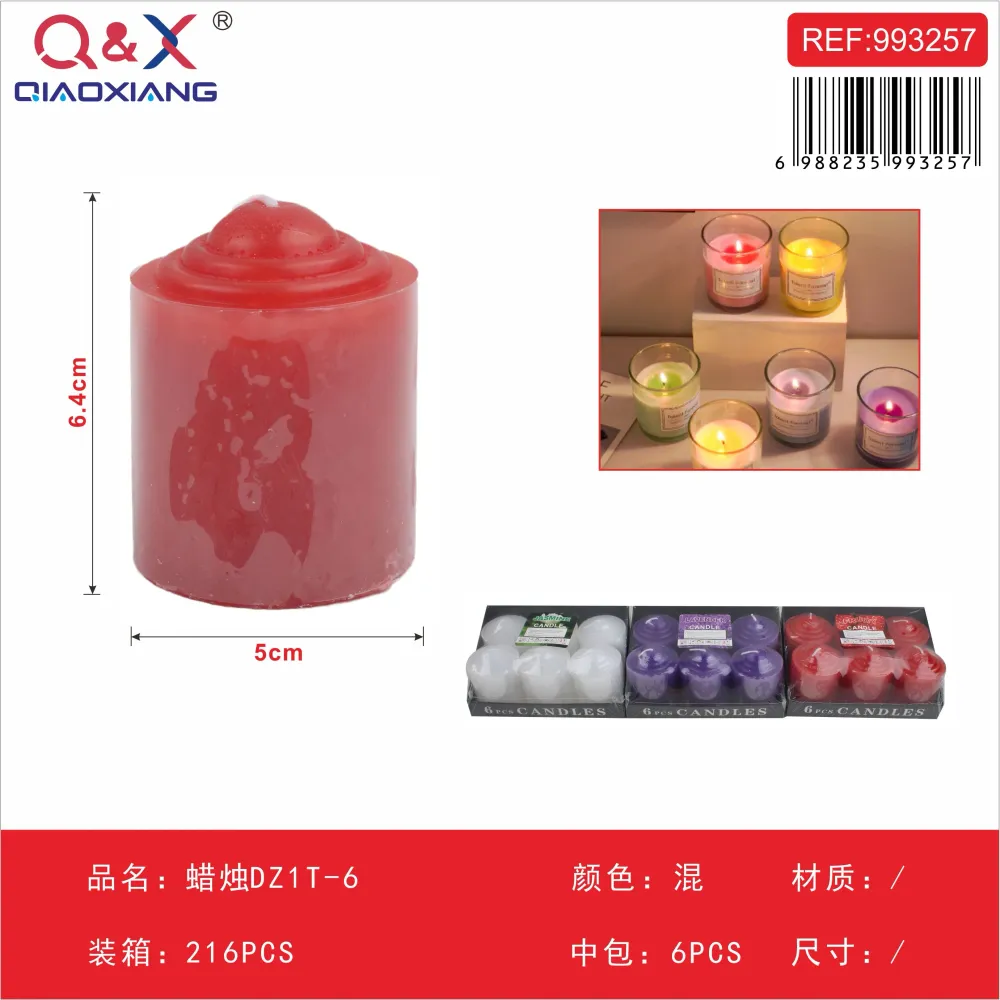 Vela decorativa pack x6 – DZ1T-6 Q&X