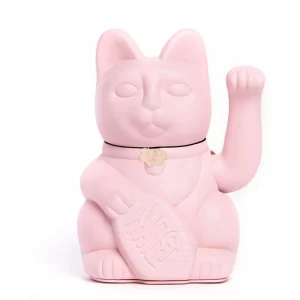 GATO DE LA SUERTE CHINO O LUCKYCAT ROSA PALO R de Caparrosa