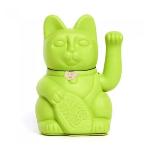 GATO DE LA SUERTE CHINO O LUCKYCAT VERDE MOJITO R de Caparrosa