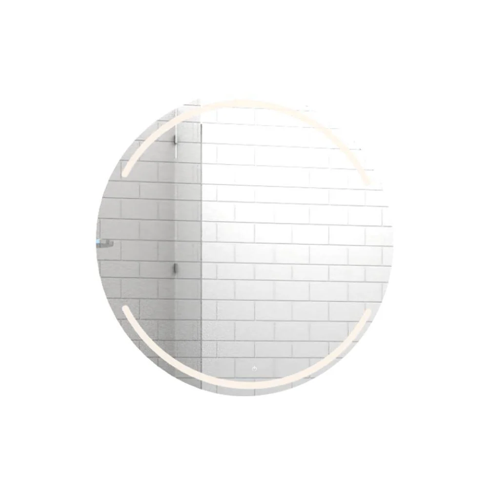 Espejo Circular Dallas, Gris, con Luz Led - Sensor Reflekta MG