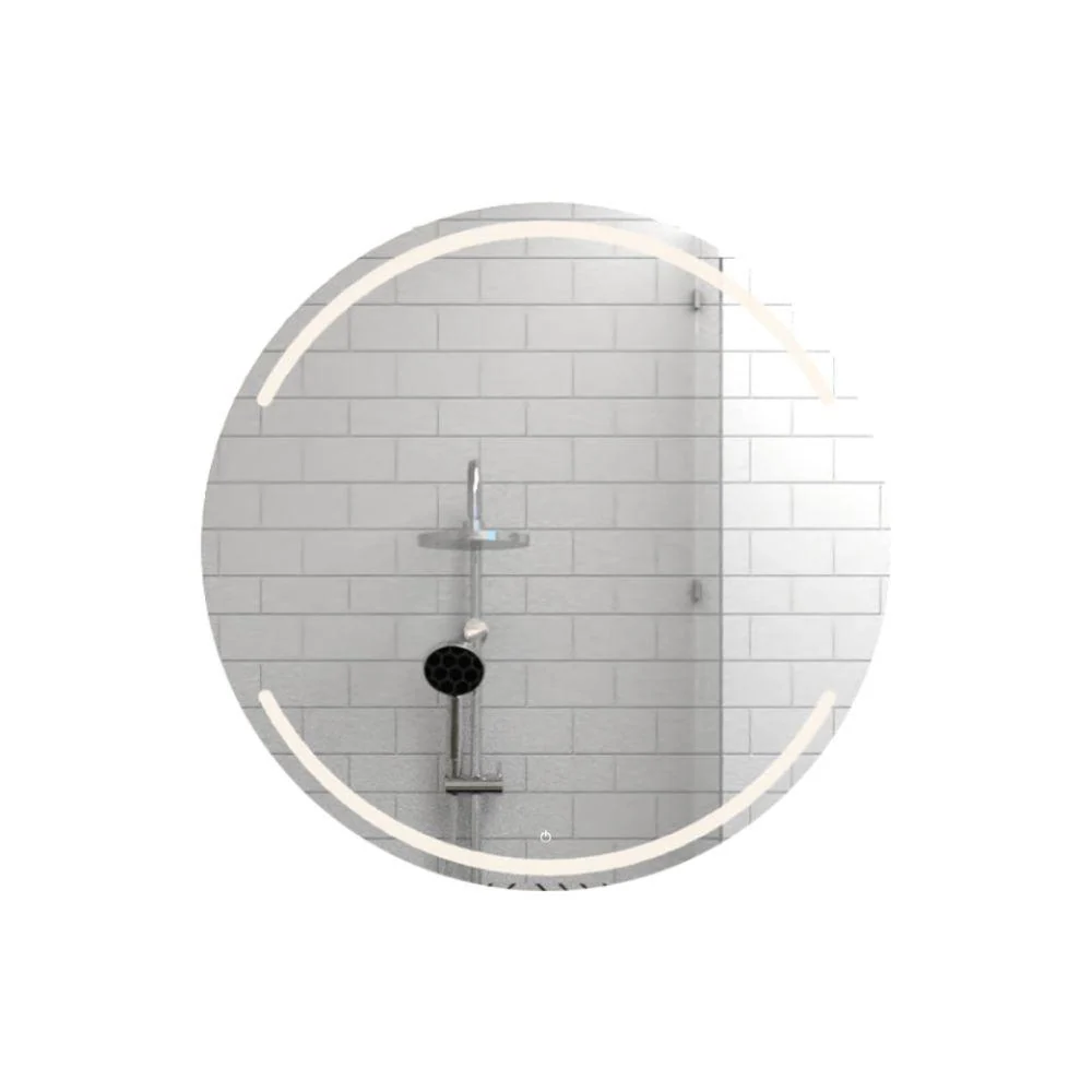 Espejo Circular Dallas, Gris, con Luz Led - Sensor Reflekta MG