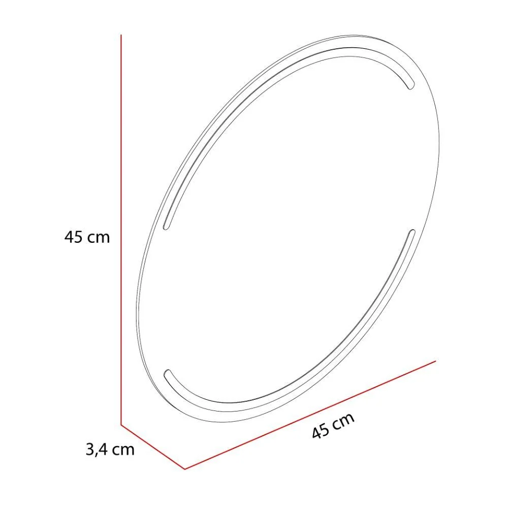 Espejo Circular Dallas, Gris, con Luz Led - Sensor Reflekta MG