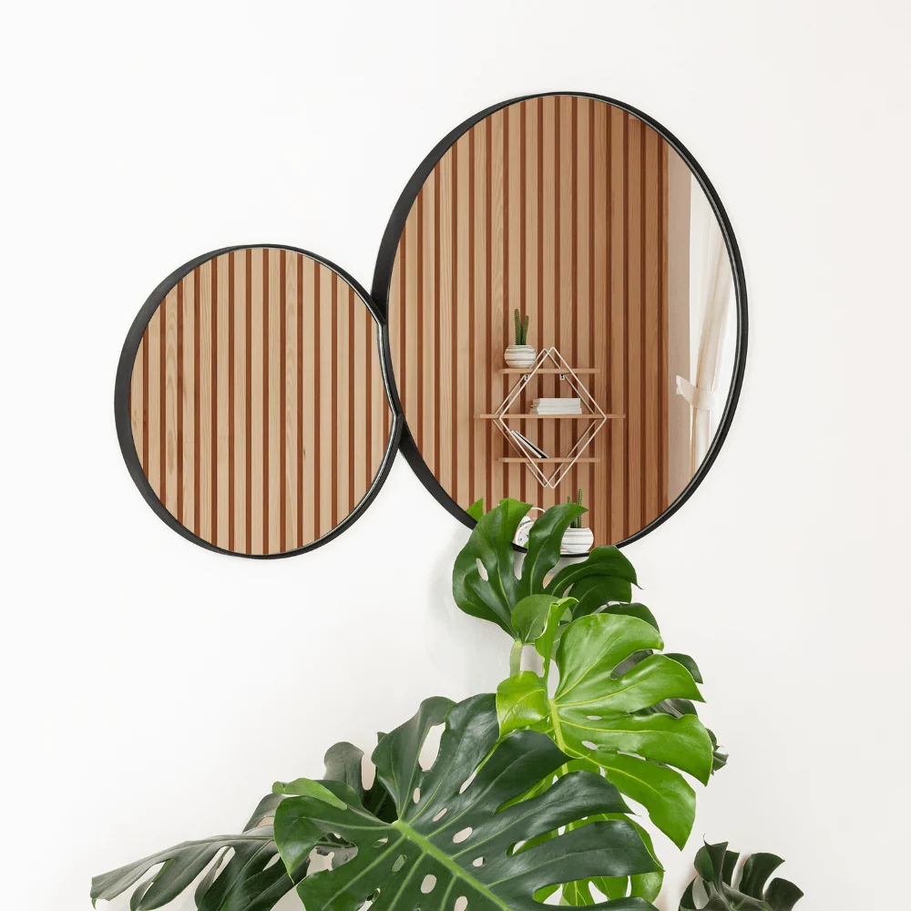 Espejo Circular George, Negro, Diseño Moderno Reflekta MG