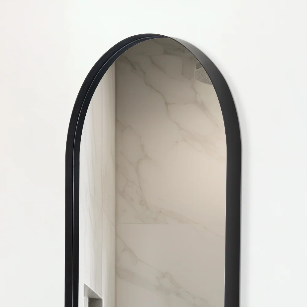 Espejo Grecia, Color Negro, Semicirculo Reflekta MG