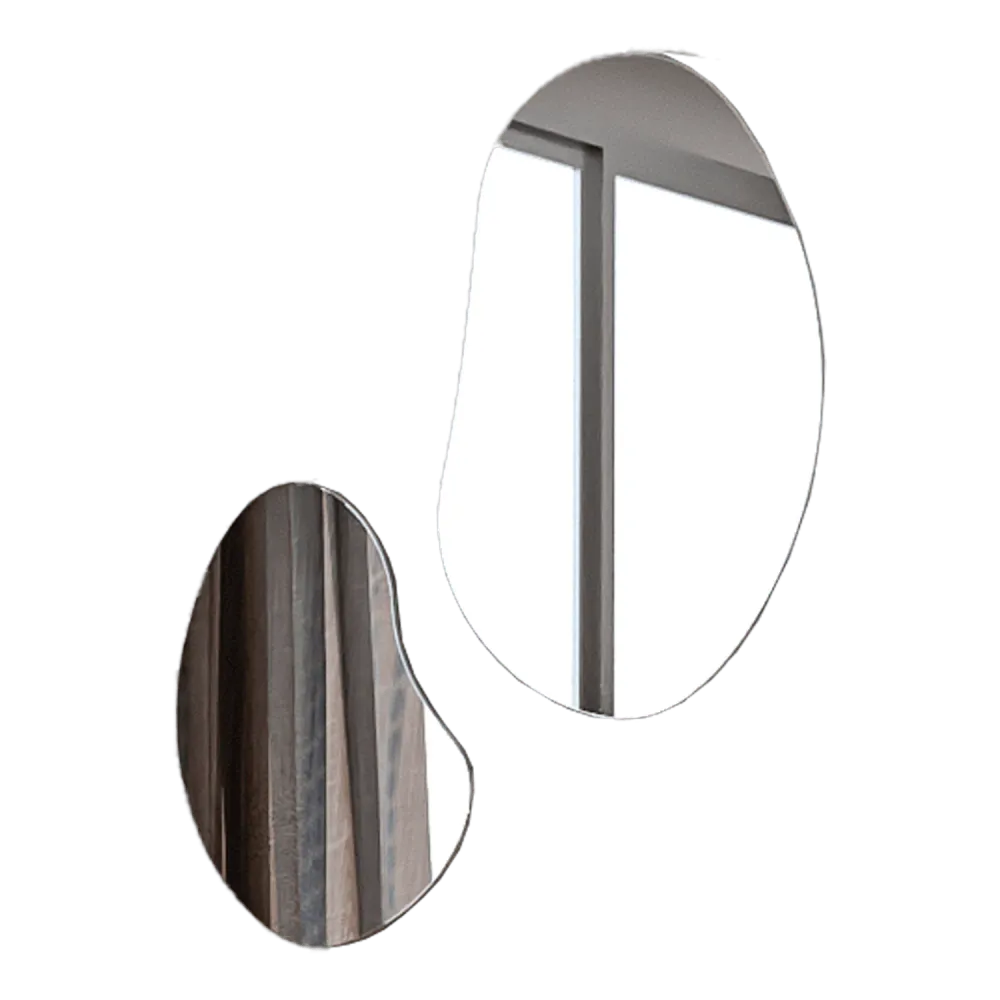 Espejo Irregular Leo, Gris, X 2 Unidades Reflekta MG